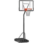 HOMCOM Canestro Basket per Adulti con Altezza Regolabile 302-352cm Nero