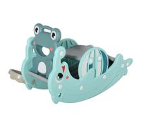 Homcom Canestro da basket con scivolo a dondolo 3 in 1 per 18-36 mesi Verde