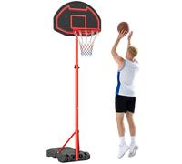 HOMCOM Canestro da Basket Bambini Regolabile Base da Riempire con Acqua Sabbia