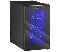 HOMCOM Cantinetta Frigo per 8 Bottiglie di Vino Display Touch Ripiani Regolabili