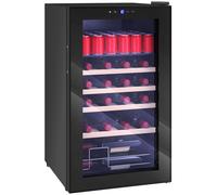 HOMCOM Cantinetta Frigo per Vino da 53L con Ripiani Regolabili Nero