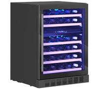 HOMCOM Cantinetta Vino Doppia Temperatura 46 Bottiglie 131L Silenziosa