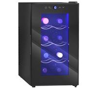 HOMCOM Cantinetta Vino Refrigerata 8 Bottiglie 21L Display Touch Nero