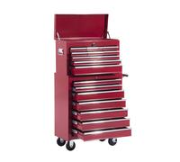 HomCom Carrello Cassettiera Porta Utensili per officina, rosso, 61.5x33x113cm