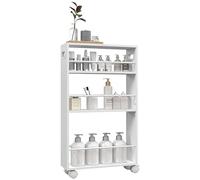 HOMCOM Carrellino Cucina e Bagno Salvaspazio 3 Livelli e Barre Laterali Bianco