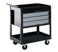 HOMCOM Carrello da Officina Professionale Portautensili Nero 68x46x88cm