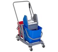 HOMCOM Carrello delle Pulizie Professionale 2 Secchi 73 × 45 × 92cm