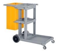 Homcom Carrello di pulizia professionale 3 vassoi Borsa per vino 100 libbre Multifunzionale