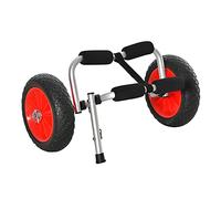 HOMCOM Carrello per Kayak Pieghevole Pneumatici 25cm Adatto a Tutte Le Superfici Max 70kg Alluminio 62x35x30cm
