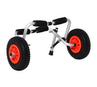 HOMCOM Carrello Porta Kayak, Trolley Carrello Porta Canoa Pieghevole in Alluminio con Imbottiture Antiscivolo