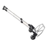 HOMCOM Carrello Portapacchi Pieghevole Max 70kg 41x38.5x100 cm Argento | Alluminio e Plastica, Maniglie Telescopiche, Altezza Regolabile