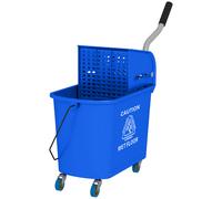 HOMCOM Carrello Pulizie da 20L con Secchio e Strizzatore in PP Blu