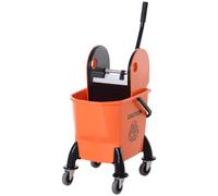 HOMCOM Carrello Pulizie Professionale Secchio 26L Strizzatore Rimovibile e Ruote