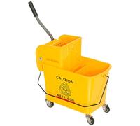 HOMCOM Carrello Pulizie Professionali da 20L 60x27x70.5 cm Giallo