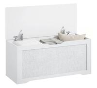 HOMCOM Cassapanca 108L e Panca portaoggetti 80x40x45 cm Bianco
