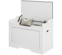 HOMCOM Cassapanca da 103L Panca Contenitore Multiuso 75x40x56 cm Bianco