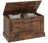 HOMCOM Cassapanca Portagiochi 80x40x45 cm Marrone Rustico