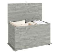 HOMCOM Cassapanca portaoggetti con coperchio pieghevole e cerniere di sicurezza, panca da scarpiera, armadio d'ingresso, corridoio, camera da letto, soggiorno, 80 x 40 x 45 cm, grigio