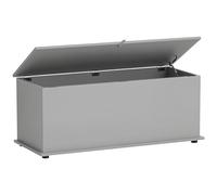 HOMCOM Cassapanca portaoggetti con coperchio pieghevole e cerniere di sicurezza, panchina scarpe, armadio ingresso, corridoio, camera da letto, soggiorno, 100 x 40 x 40 cm, grigio