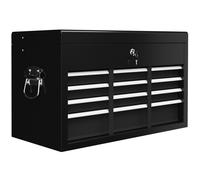 HOMCOM Cassetta per Attrezzi 6 Cassetti in Acciaio e Serratura 60x26x34 cm Nero