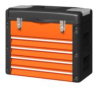 HOMCOM Cassetta Porta Attrezzi a 4 Cassetti e Vano Superiore Acciaio e Plastica