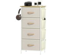 HOMCOM Cassettiera 4/8 Cassetti Pieghevoli con 4 Tasche Portaoggetti e 2 Ganci