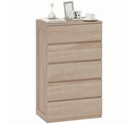 HOMCOM Cassettiera 4 Cassetti in Truciolato 60x40x80 cm Color Legno