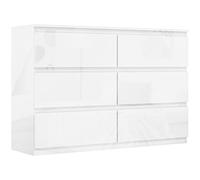 HOMCOM Cassettiera 6 Cassetti in Legno per Camera da Letto Moderna 112x34x75 cm