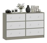 HOMCOM Cassettiera 6 Cassetti Pieghevoli con Maniglie Doppie 114x30x70 cm
