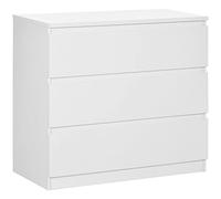 HOMCOM Cassettiera a 3 cassetti in stile moderno per camera da letto, soggiorno - 80 x 39 x 73 cm, bianco