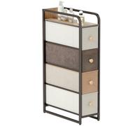 HOMCOM Cassettiera in Tessuto Slim Salvaspazio 20x47x84.5 cm Multicolore