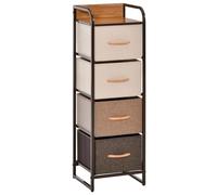 HOMCOM Cassettiera in Tessuto Slim Salvaspazio 31x29x99 cm Multicolore