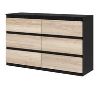 HOMCOM Cassettiera con Guide in Metallo e Maniglie Scanalate