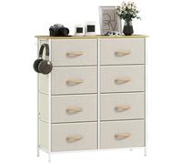 HOMCOM Cassettiera per Camera a 4/8 Cassetti con 4 Tasche Portaoggetti e 2 Ganci