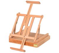HOMCOM Cavalletto in Legno ad Altezza Regolabile con Cassetto Inferiore
