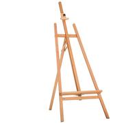 HOMCOM Cavalletto Pittura con Supporto Tela Regolabile in Legno 65x68x174-230cm