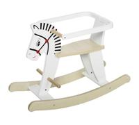 HOMCOM Cavallo a Dondolo Classico in Legno 1-3 Anni 68x26.5x48cm Bianco