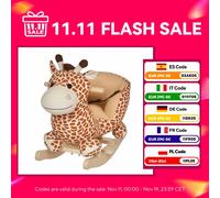 Homcom Cavallo a dondolo per neonati +18 mesi Cintura di sicurezza per 32 canzoni