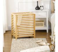 HOMCOM-Cestino a linge-Bambù-50x36x60cm-Bois naturale
