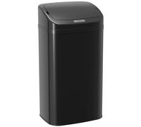 HOMCOM Cestino con sensore 48 L e chiusura automatica, acciaio inox, nero Aosom Italy