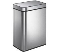 HOMCOM Cestino con sensore 50 L con coperchio a chiusura soft, cestino per cucina automatico in acciaio inossidabile, argento Aosom Italy