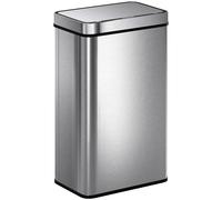 HOMCOM Cestino con sensore 60 L, coperchio automatico, acciaio inox, versatile, colore argento Aosom Italy