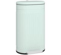HOMCOM Cestino pedale 30L, antimpronte, coperchio softclose, verde chiaro