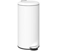 HOMCOM Cestino per rifiuti 30L a pedale Cestino per cosmetici Cestino per rifiuti con coperchio e pedale, cestino per rifiuti con contenitore interno, per soggiorno, ufficio, metallo, 36 x 30 x 63,5