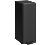 HOMCOM Cestino Spazzatura 20L Antimpronta Nero opaco 21x37x57cm