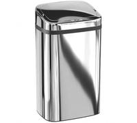 HOMCOM Cestino Spazzatura 30L Apertura e Chiusura Automatica Argento