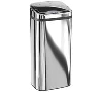 HOMCOM Cestino Spazzatura 40L Apertura e Chiusura Automatica Argento