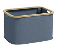 HOMCOM Cesto pieghevole per biancheria 36 L con maniglie per bagno, camera da letto, lavanderia 44,3x33,3x26,5 cm Grigio