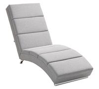 HOMCOM Chaise Longue Reclinabile con Schienale Alto, Imbottitura Spessa e Gambe in Metallo, Grigio Chiaro Aosom Italy