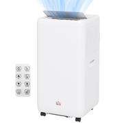 HOMCOM Climatizzatore Portatile a 5 Modalità, 35.5x35x70 cm, Bianco [EEK: A]